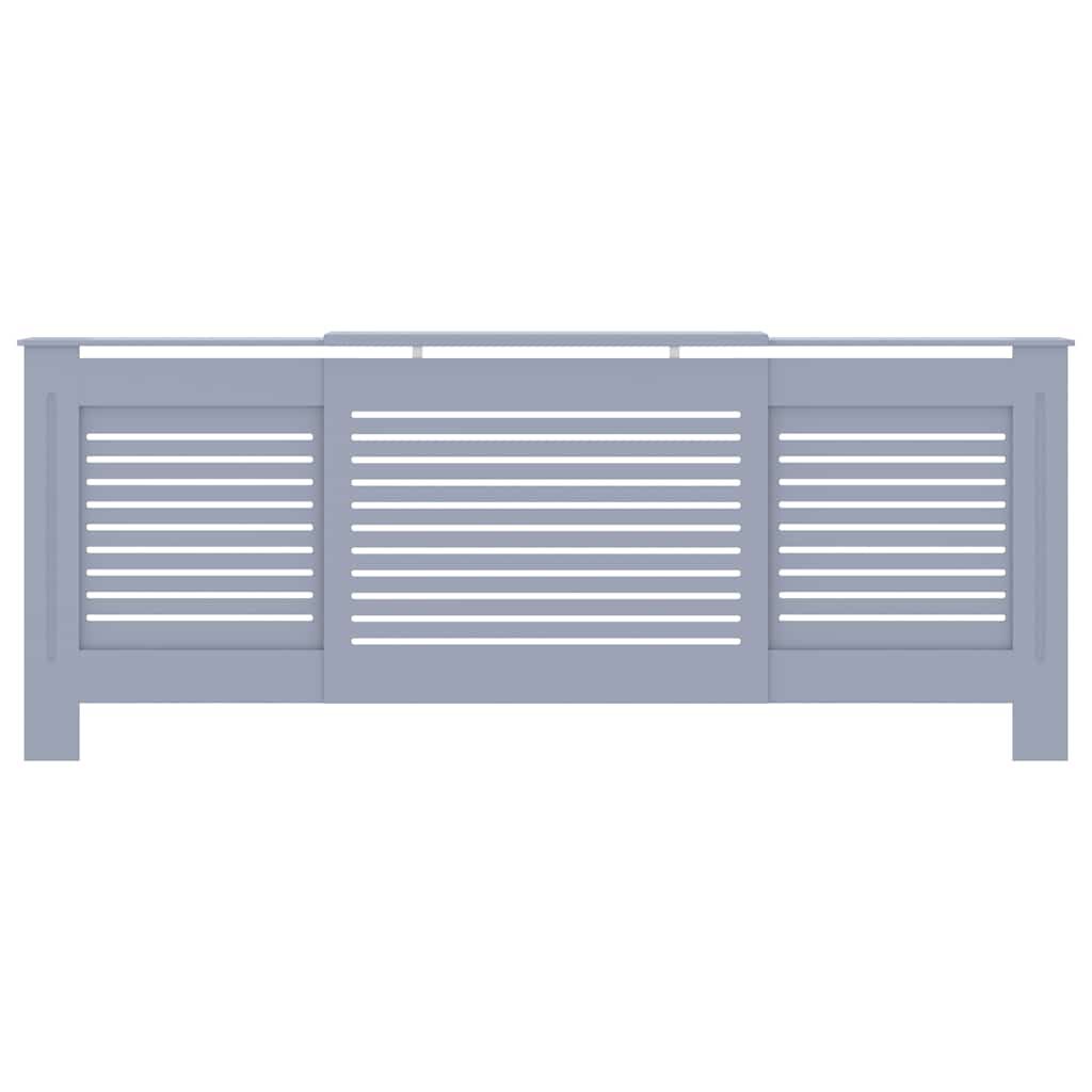vidaXL MDF Radiator Cover Grey 205 cm