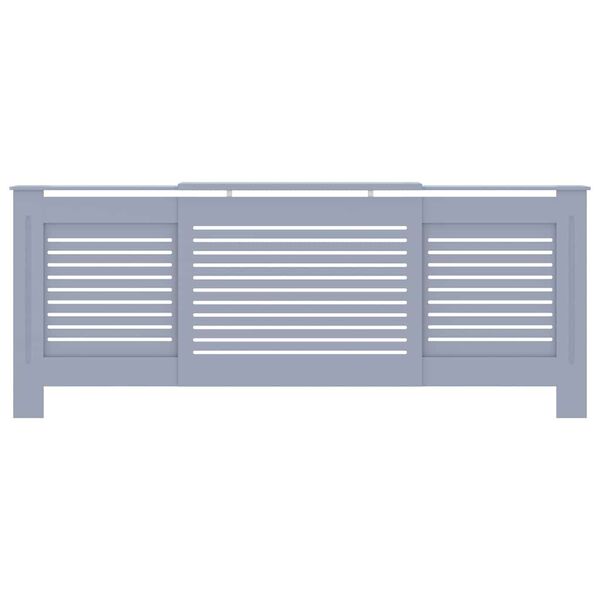 vidaXL MDF Radiator Cover Grey 205 cm