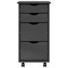 vidaXL Rolling Cabinet with Drawers MOSS Grey Solid Wood Pine