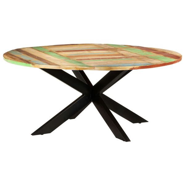 vidaXL Dining Table Round 175x75 cm Solid Reclaimed Wood