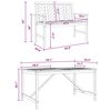 vidaXL Garden Dining Set 3 pcs Brown Solid acacia wood