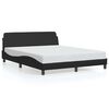vidaXL Bed Frame "Dover" Black 152x203 cm Queen Faux Leather