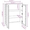 vidaXL Top for Highboard HAMAR Light Grey 85x35x100cm Solid Wood Pine