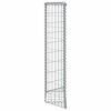 vidaXL Trapezium Gabion Raised Bed Galvanised Steel 80x20x100 cm