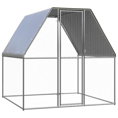 vidaXL Outdoor Chicken Cage 2x2x2 m Galvanised Steel