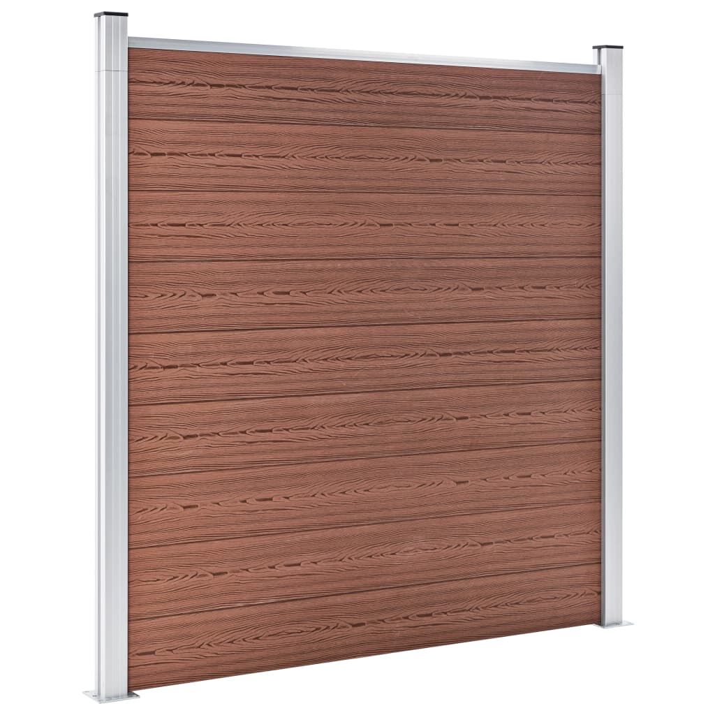 vidaXL Garden Fence WPC 180x186 cm Brown