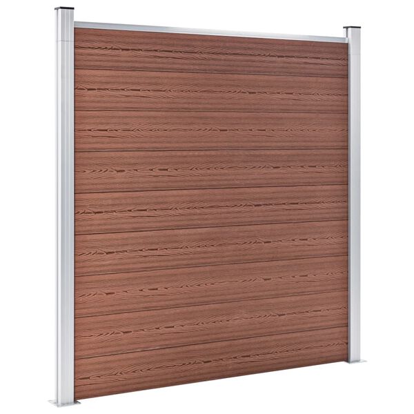 vidaXL Garden Fence WPC 180x186 cm Brown