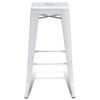 vidaXL Bar Stools 2 pcs White Steel