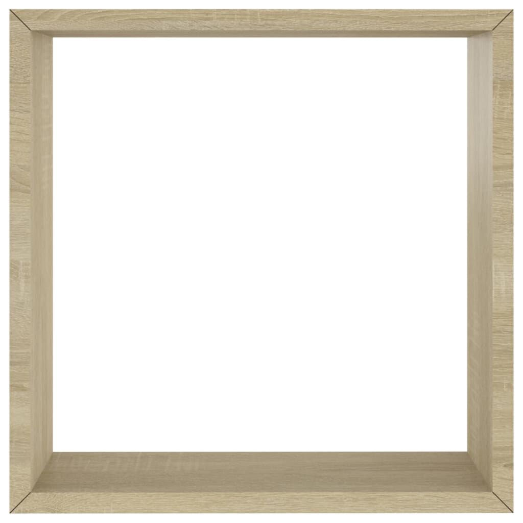 vidaXL Wall Cube Shelves 3 pcs Sonoma Oak