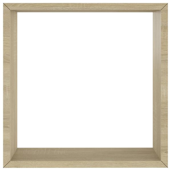 vidaXL Wall Cube Shelves 3 pcs Sonoma Oak