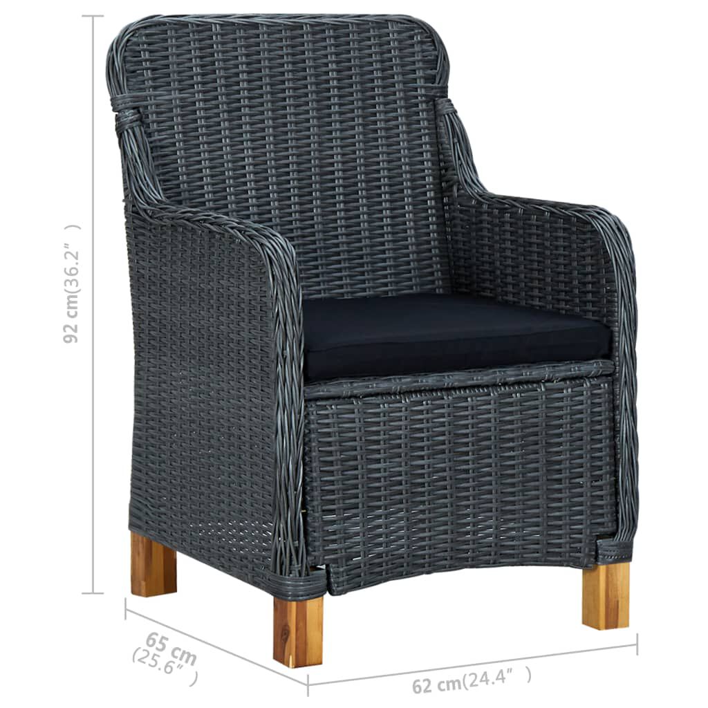 vidaXL 5 Piece Garden Dining Set Dark Grey