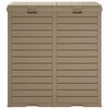 vidaXL Outdoor Garbage Bin Light Brown 78x41x86 cm Polypropylene