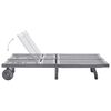 vidaXL 2-Person Garden Sun Lounger with Cushion Grey Solid Acacia Wood