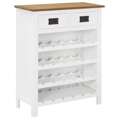 vidaXL Wine Cabinet 72x32x90 cm Solid Oak Wood