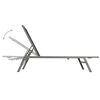 vidaXL Sun Loungers 2 pcs with Table Steel and Textilene Black