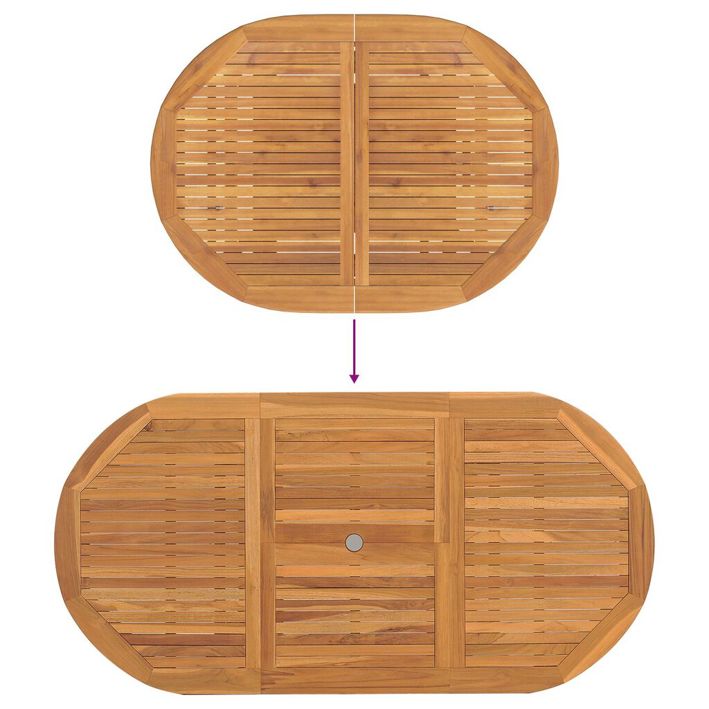 vidaXL 5 Piece Garden Dining Set Solid Wood Teak