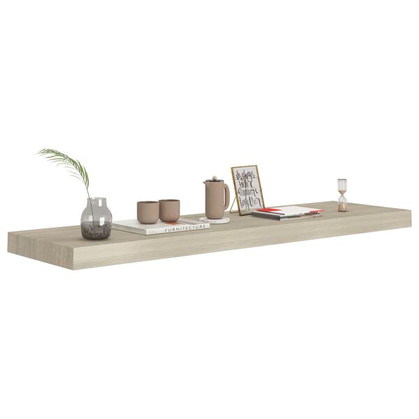 vidaXL Floating Wall Shelves 2 pcs Oak 90x23.5x3.8 cm MDF