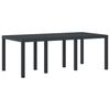 vidaXL Garden Dining Table Anthracite 200 x 100 x 73 cm Poly Rattan
