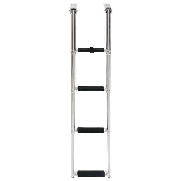 vidaXL Folding Boarding Ladder 4-step Stainless Steel