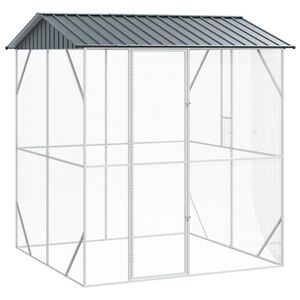 vidaXL Bird Cage Anthracite 215 x 208 x 247 cm Galvanised steel