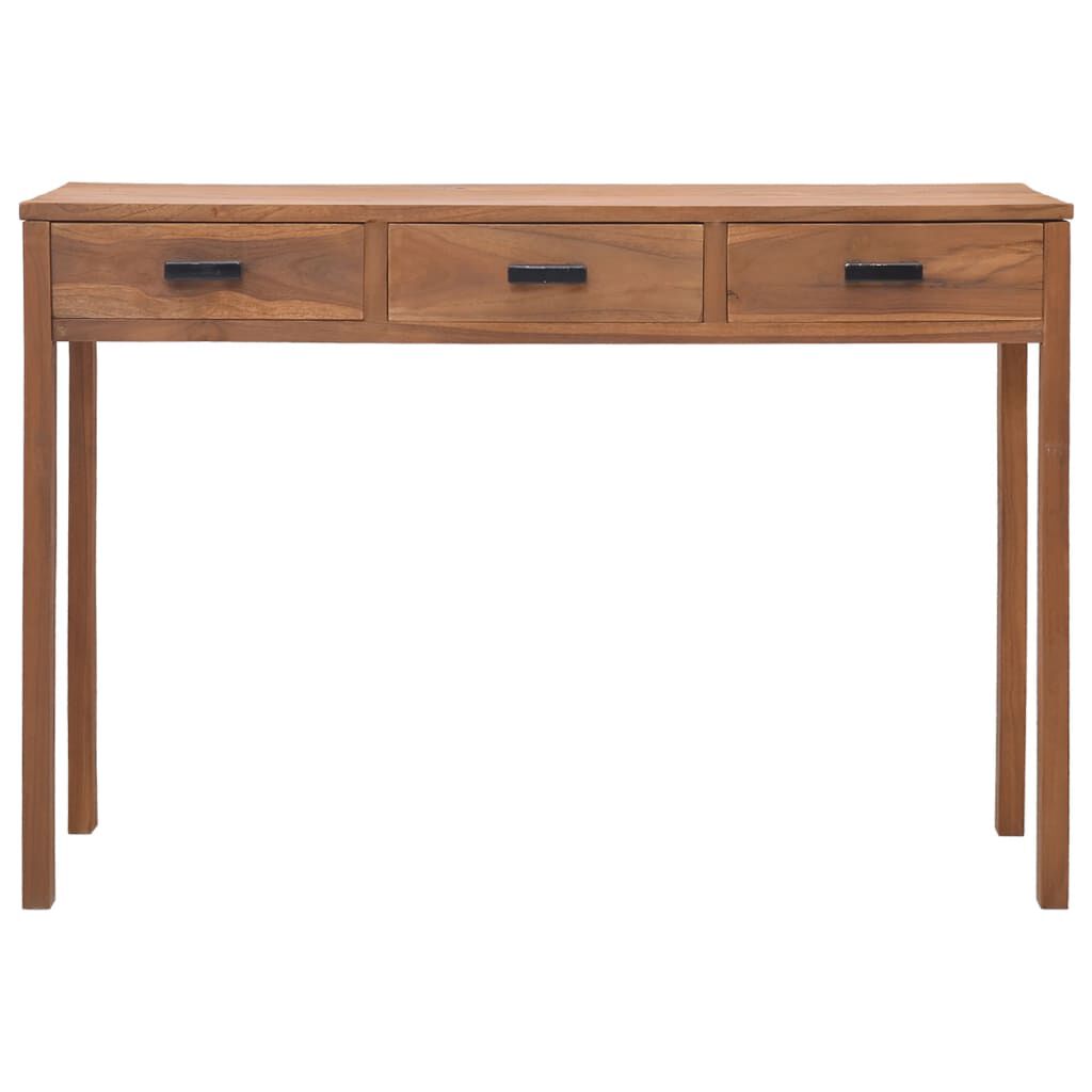 vidaXL Office Desk 110x40x75 cm Solid Teak Wood