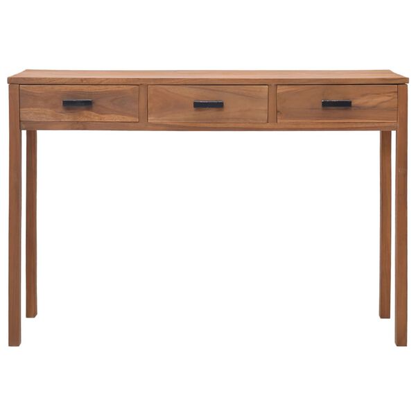vidaXL Office Desk 110x40x75 cm Solid Teak Wood