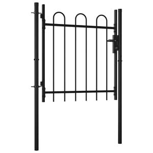 vidaXL Single Door Fence Gate Boxtel with Hoop Top 100 x 75 cm