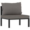 vidaXL 7 Piece Garden Lounge Set with Cushions Poly Rattan Anthracite