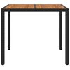 vidaXL Garden Dining Table Black 90 x 90 x 75 cm Poly rattan