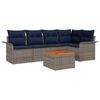 vidaXL Garden Sofa Set 6 pcs Grey Poly rattan
