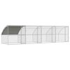 vidaXL Chicken Cage 4 pcs Silver 800 x 200 x 200 cm Steel and PE