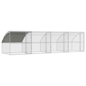 vidaXL Chicken Cage Silver 800 x 200 x 198.5 cm Galvanised steel