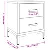 vidaXL Bedside Cabinet Black 36x30x45 cm Solid Pinewood