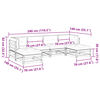vidaXL 6 Piece Garden Sofa Set with Cushions Wax Brown Solid Wood Pine