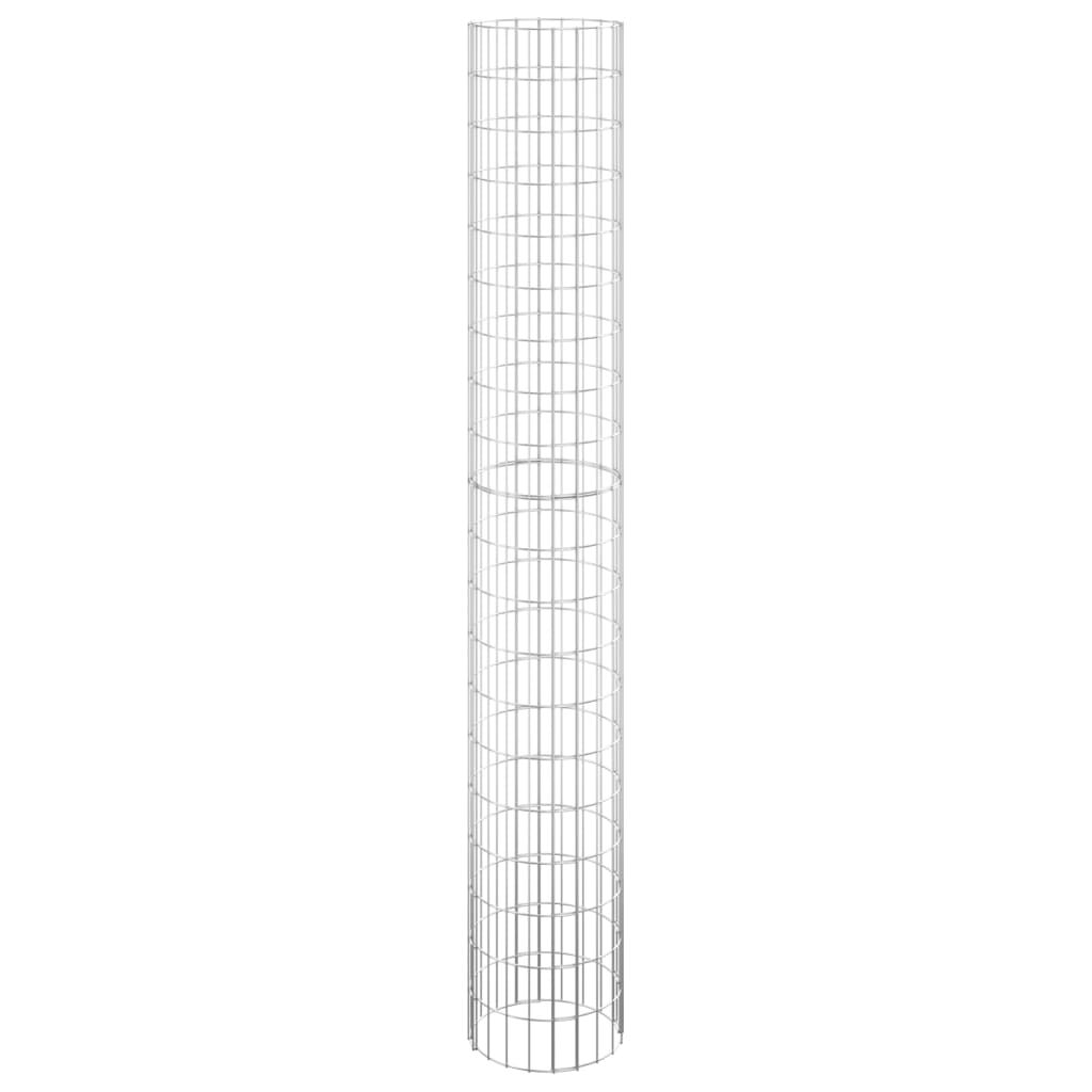 vidaXL Circular Gabion Raised Beds 3 pcs Galvanised Steel Ø30x200 cm