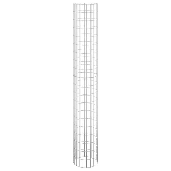 vidaXL Circular Gabion Raised Beds 3 pcs Galvanised Steel Ø30x200 cm