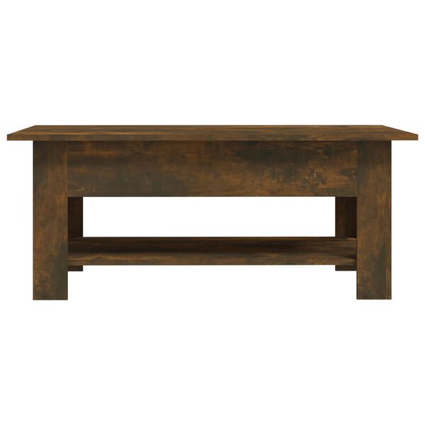 vidaXL Coffee Table Smoked Oak 102x55x42 cm Engineered Wood