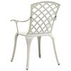 vidaXL 5 Piece Bistro Set Cast Aluminium White