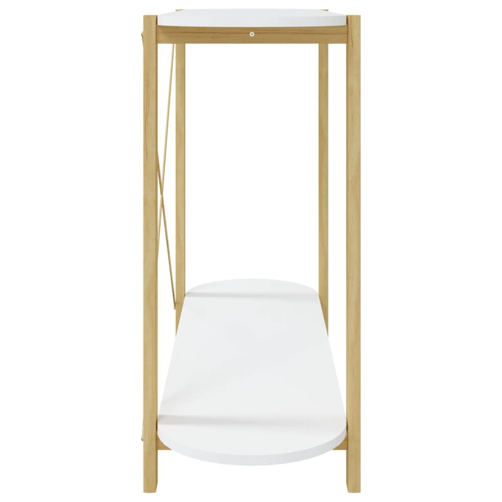 vidaXL Console Table White 110x38x75 cm Engineered Wood