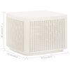 vidaXL Garden Table White 53x53x40 cm Plastic