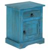 vidaXL Bedside Table Solid Mango Wood 40x30x50 cm Blue