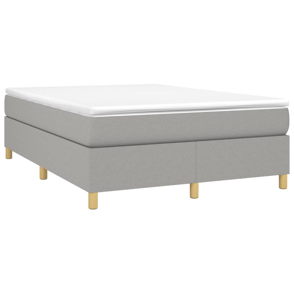 vidaXL Bed Frame without Mattress Light Grey Full Fabric (US Only)