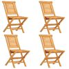 vidaXL 5 Piece Garden Dining Set Solid Wood Teak