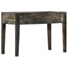 vidaXL Desk Black 110x50x75 cm Solid Mango Wood