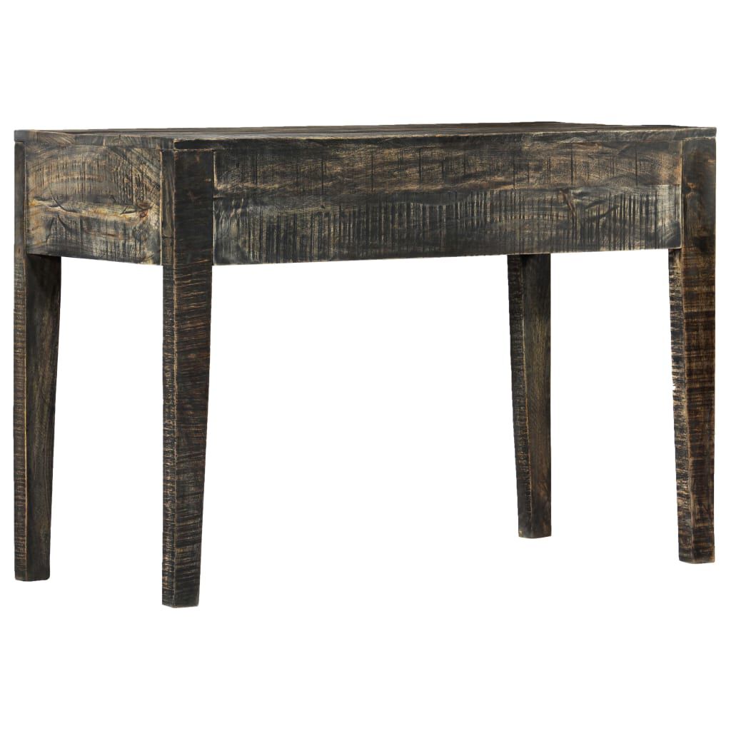 vidaXL Desk Black 110x50x75 cm Solid Mango Wood