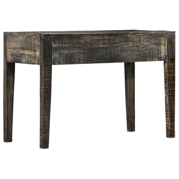 vidaXL Desk Black 110x50x75 cm Solid Mango Wood