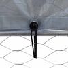 vidaXL Dog Cage with Roof and Door Silver Galvanised Steel