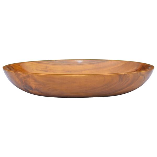 vidaXL Basin Solid Teak Wood 60x40x10 cm