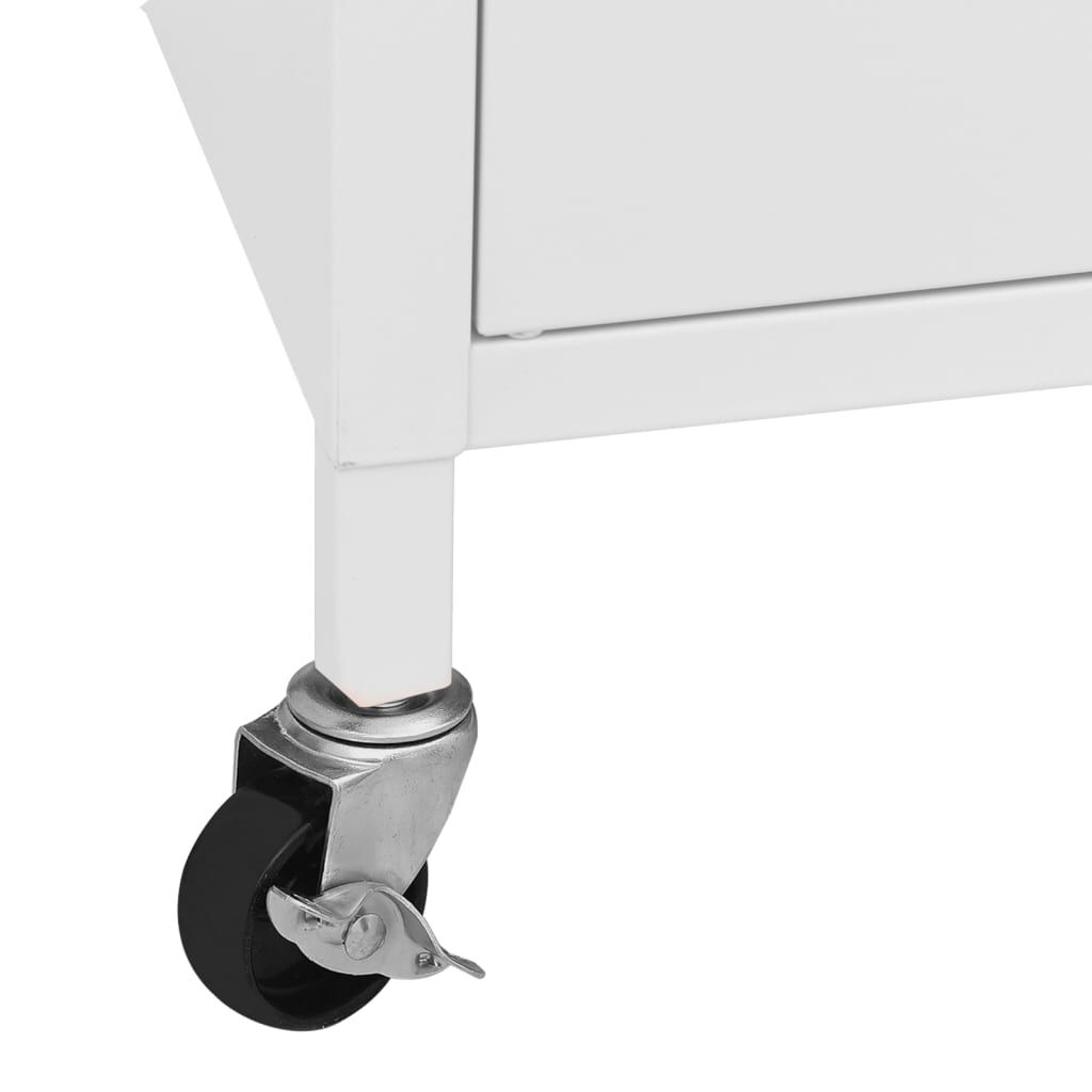 vidaXL Storage Cabinet White 60x35x56 cm Steel