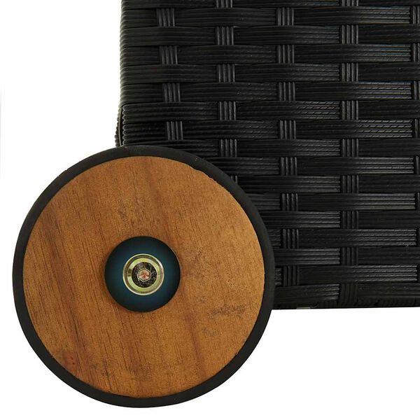 vidaXL Garden Storage Box Black 120x65x61 cm Poly Rattan